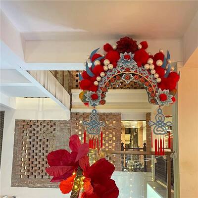新中式大型凤冠状元帽美陈装饰户外景区展厅网红打卡艺术装置