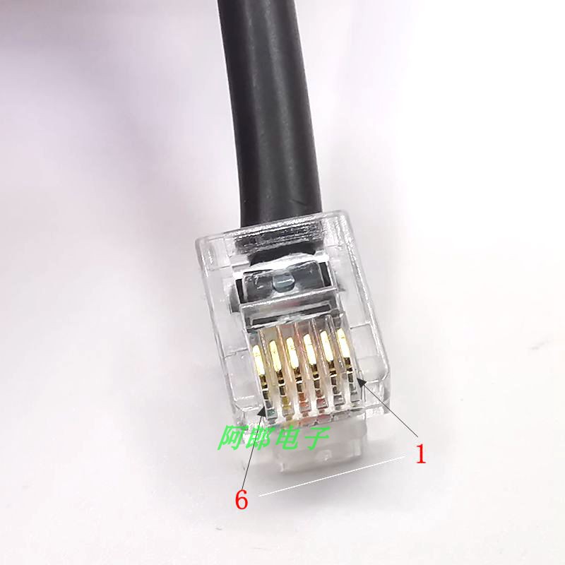 RJ11水晶头转端子线 6P6C转端子线 交换机水晶头转接线RJ11-6P6C