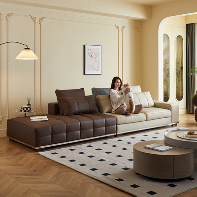 CBD官方劳伦斯真皮沙发广东佛山客厅小户型直排意式极简高端品牌