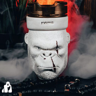 俄罗斯进口KONG陶瓷单孔水烟料碗 哥斯拉五孔水烟锅hookah bowl