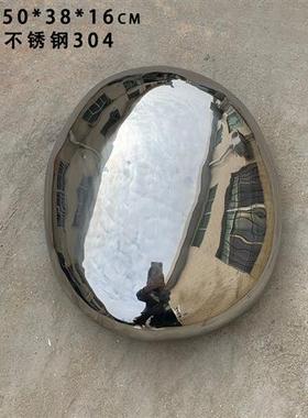 不锈钢镜面鹅卵石雕塑室内售楼处酒店会所水池装饰摆件抽象艺术