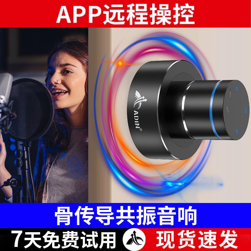 艾丁新款共振音箱远程控制定时播放wifi骨传导无线蓝牙音响大功率