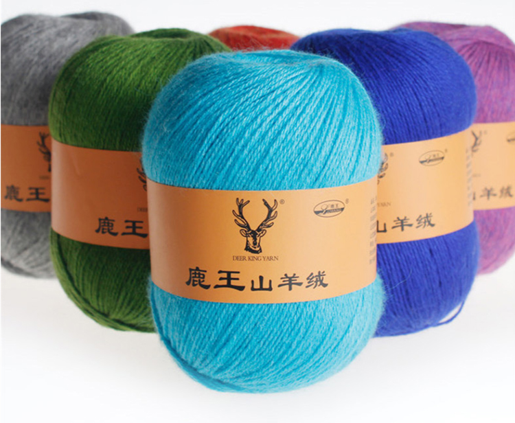 鹿王山羊绒线纯山羊绒毛线貂绒线羊毛线中粗手编机织细线围巾线