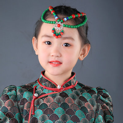 蒙古头饰少数民族复古风藏族旅拍饰品儿童女异域风情额饰额头链子