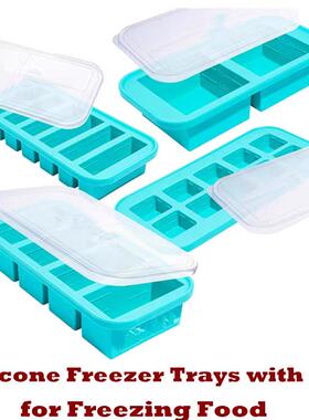 Silicone Freezer Trays Molds Freezing Baby Food ice cubetray