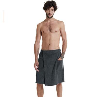 Men's soft towel comfortable bath wearable bathrobe男士
