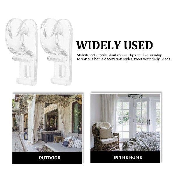 30 Pcs Hooks Clear Clips Roller Blind Fixing Shade Hook