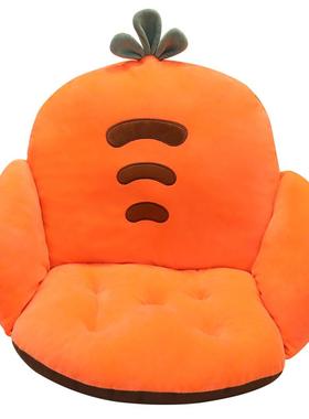 Integrally sedentary office chair cushion cushions the seat