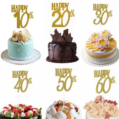 10 20 30 40 50 60th Birthday Cake Decoration Adult children