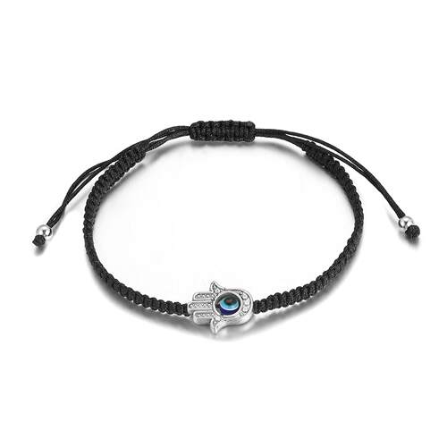 Woven bracelet for womenins民族风 恶魔之眼手掌手工编织手炼