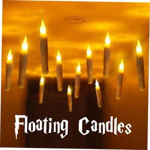 with Remote Control Floating Halloween Candles Witch Dec LED