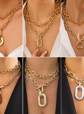 Personalized buckle collarbone collar decoration for women