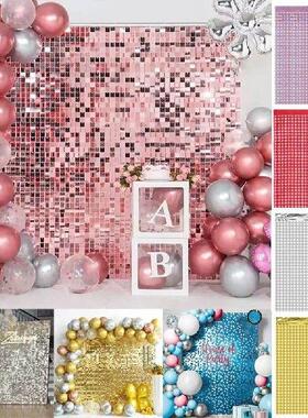 1x2M Sequin Backdrop Decor Curtain 2m Foil Tinsel Curtain