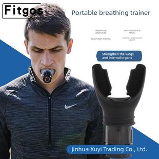 Portable lung capacity abdominal breathing trainer