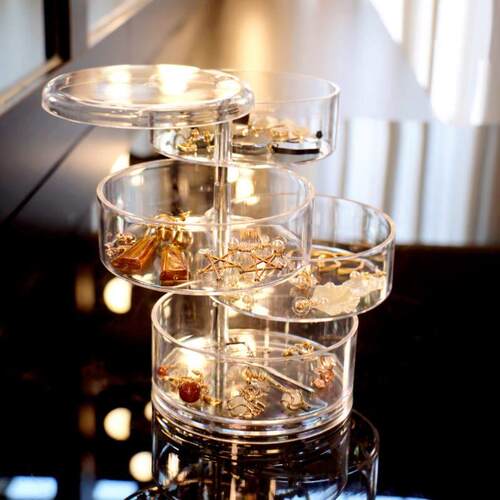 Chinese retro earrings necklaces jewelry storage box large