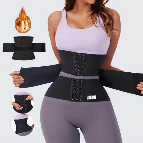 Sports plastic waistband with steel reinforced double waistb