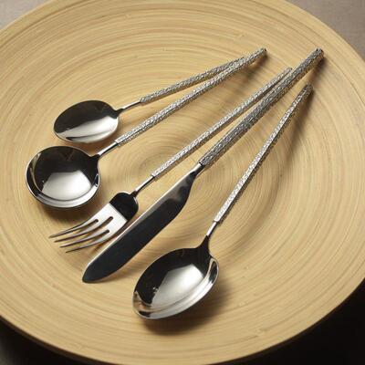Modern European Flatware Hex Handle Spoon Set