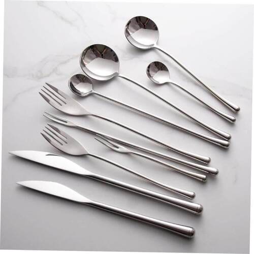 Bright silver 304 Western tableware fruit fork tea spoon