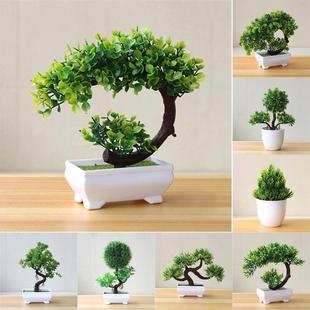 Bonsai Potted Green Small Fake Artificial Tree Plants
