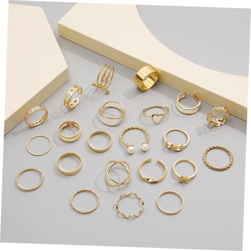 22pcs set New butterfly rings open joint ring set套装戒指女