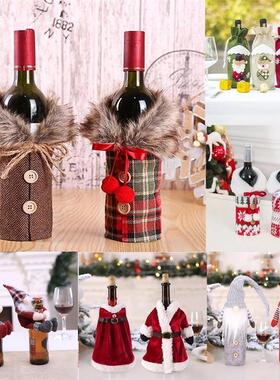 FengRise Christmas Decorations for Home Santa Claus Wine Bot