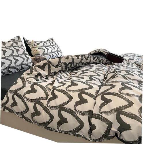 4 pcs bed sheets set beddings cotton flat sheet pillowcases