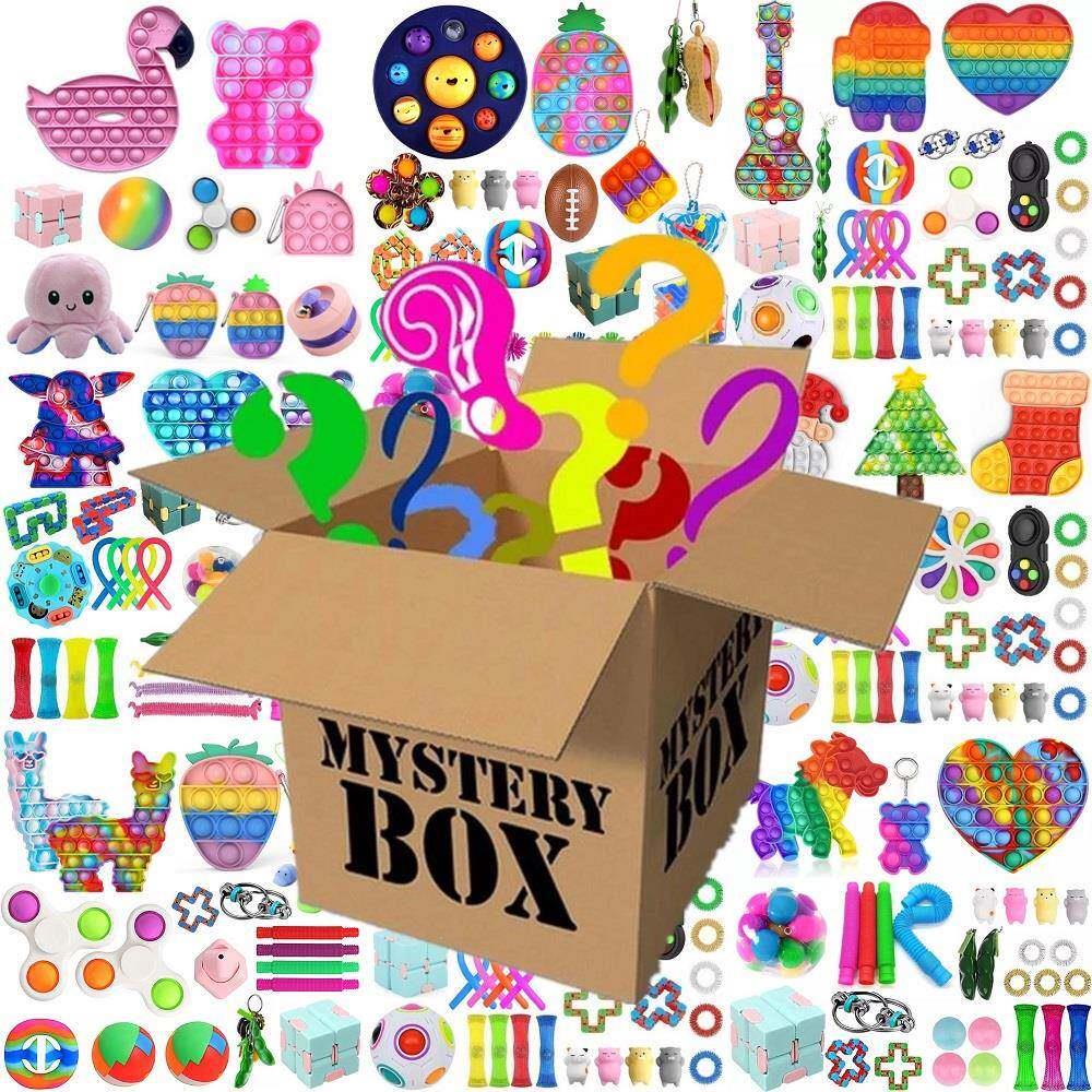 Random 5-20pcs Fidget Toy Pack Mystery Box Surprise Gift Pus - 实物图