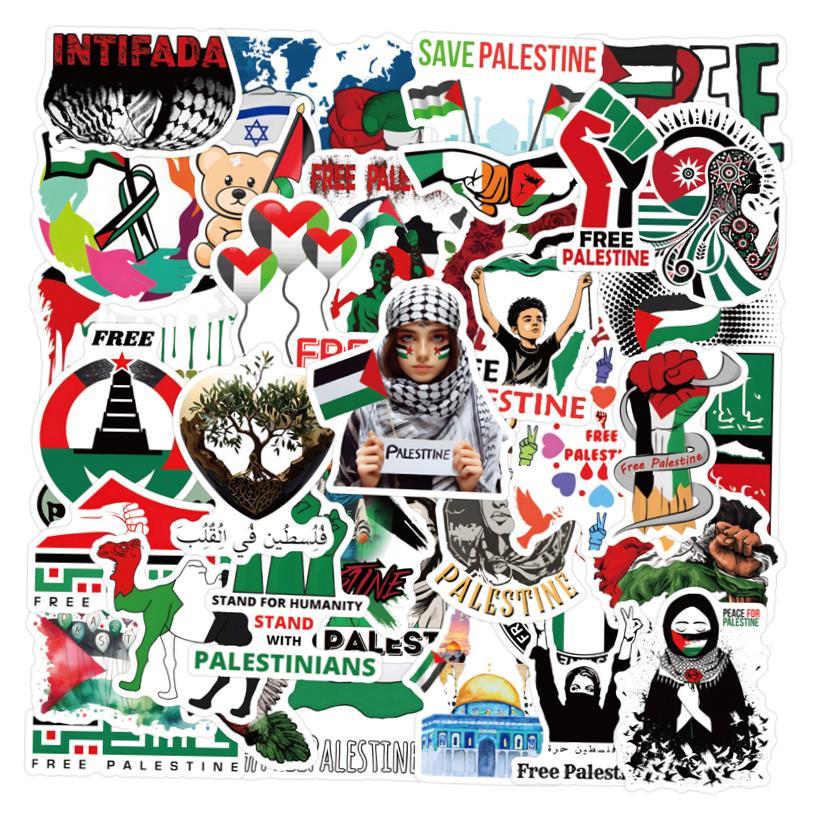 50pc Free palestine Doodle stickers waterproof stickers