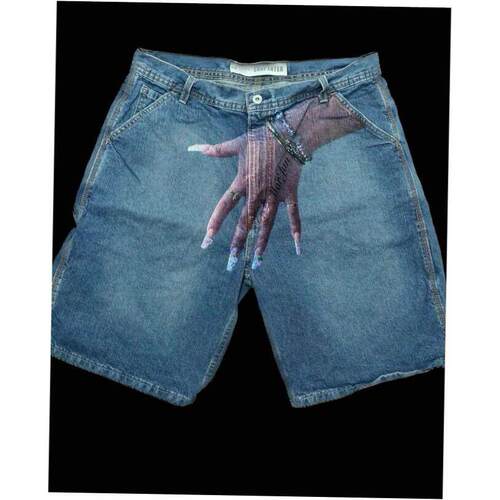 Y2K Shorts Pants Mens Harajuku Hip Hop Graphic Print Retro B