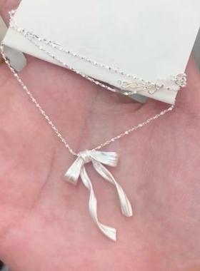 不锈钢项炼跨界新银蝴蝶结项炼女士不褪色锁骨炼