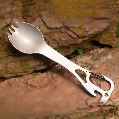 5 In 1 Camping Spork Spoon Multi Tool Copener Cutlery