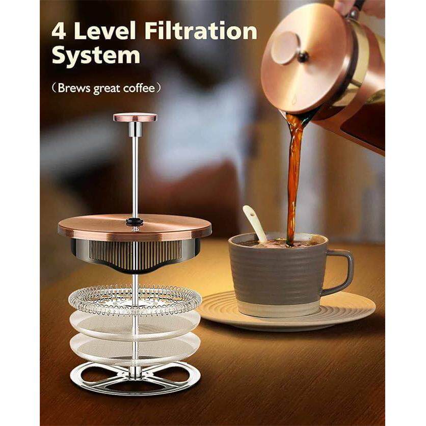French Press Coffee Maker Pot Cold Brew Cafetera Teapot