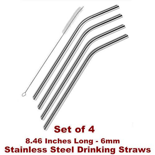 Drinking Straws Curved metal Straws for Tumbler Cups Mugs