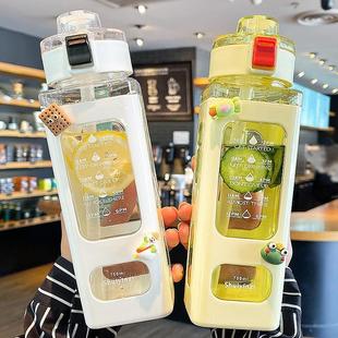 Bottle For School Bear Gym Plastic Water Cute Kawaii Girls