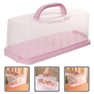 Box with Clear Plastic Loaf Bread Lid Cake Rectangular