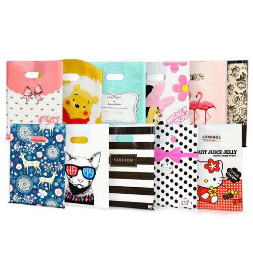 Small and medium-sized plastic gift bags men and women's