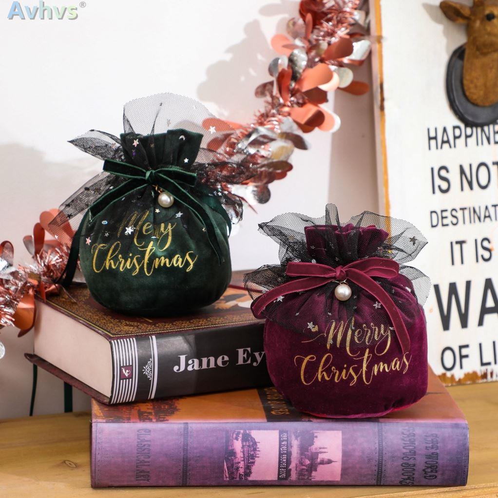 Christmas Apple gift bag ornament children's candy bag糖