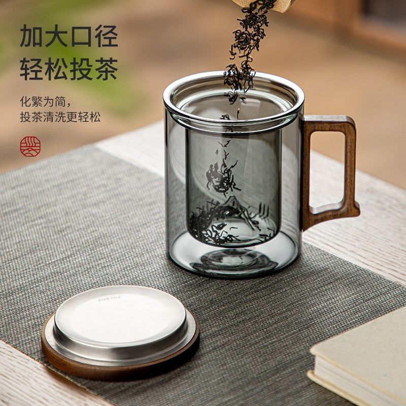 精选1000ml大容量茶杯玻璃耐高温加厚泡茶滤家用办公室个人专用水,餐饮具,茶杯,淘宝优惠券,粉丝福利购,淘宝优惠卷