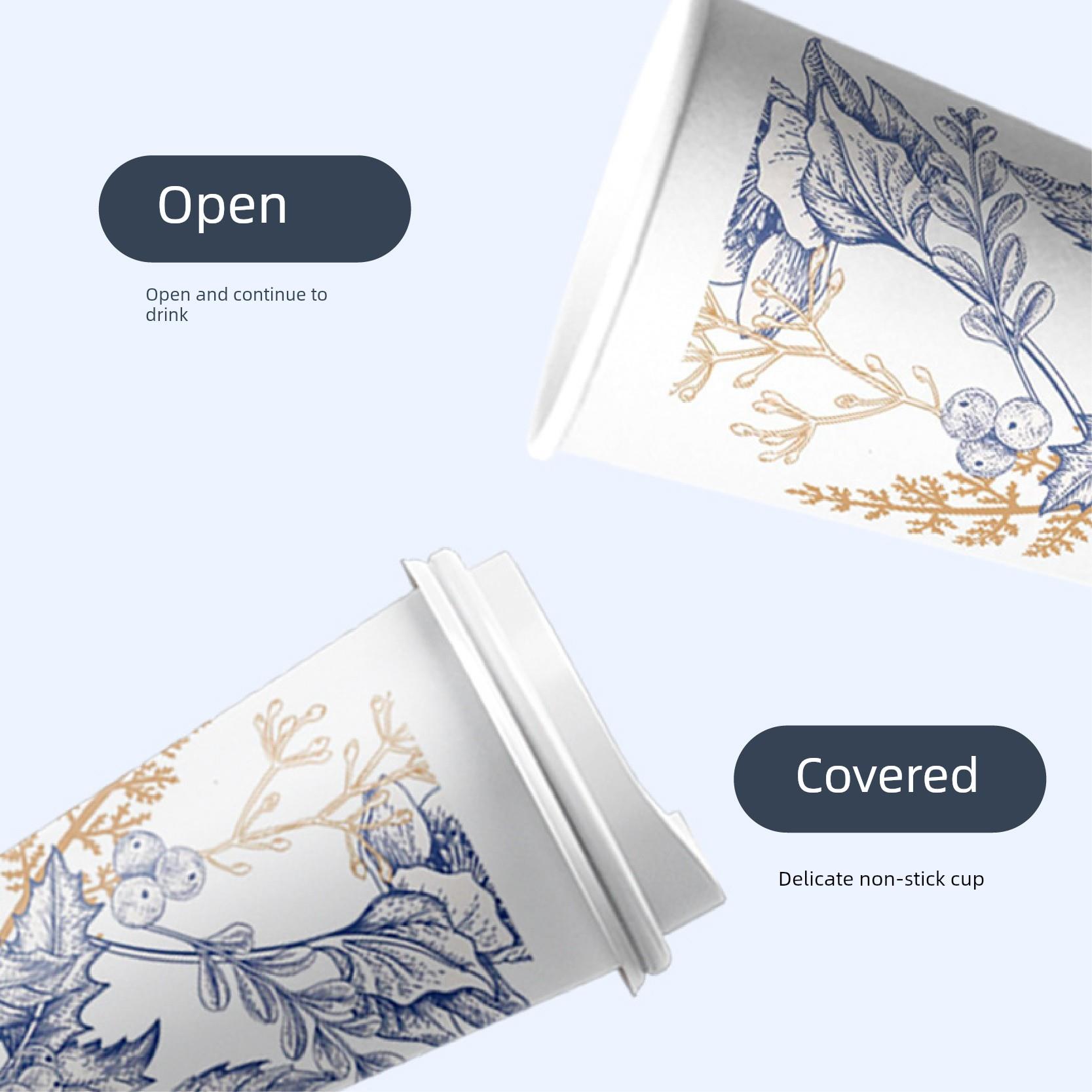 一次性纸杯加厚食品级茶杯商业办公家用咖啡奶茶冷热饮料材料