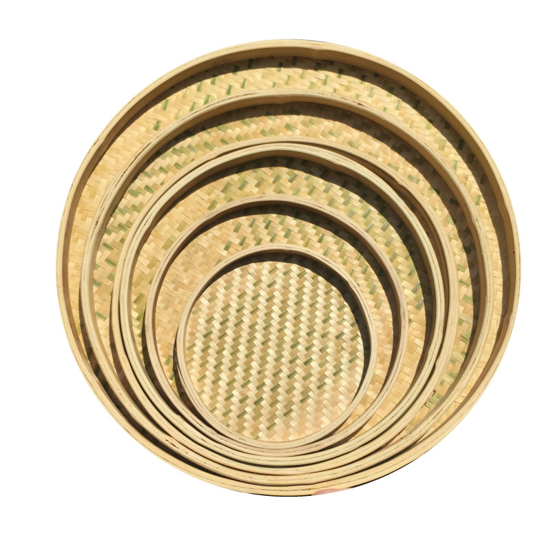竹制品 有孔竹筛 细筛子 烘培笼内筛子 竹编 簸箕竹编 竹筛子
