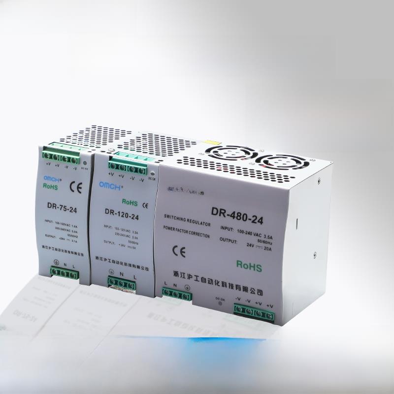 沪工NDR导轨式开关电源24v变压器220转12V 5A直流DR-15/30/60/120