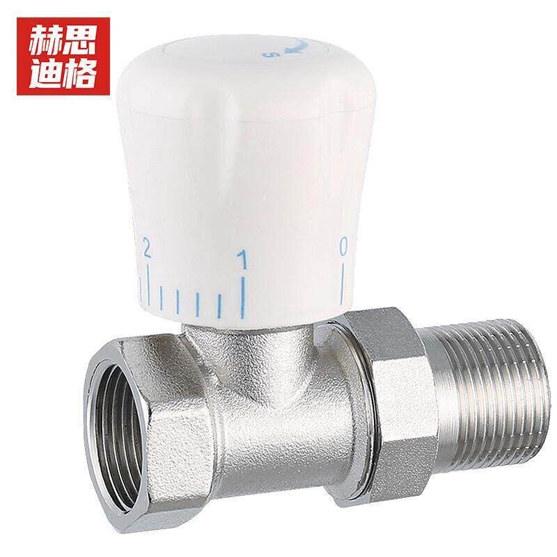 赫思迪格手动温控阀散热片手动温控调节阀DN20(直式)HSJZ-1108