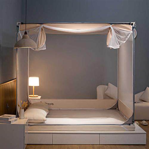 坐床蚊帐家用卧室防摔儿童蒙古包蚊帐加厚加粗支架杆2022