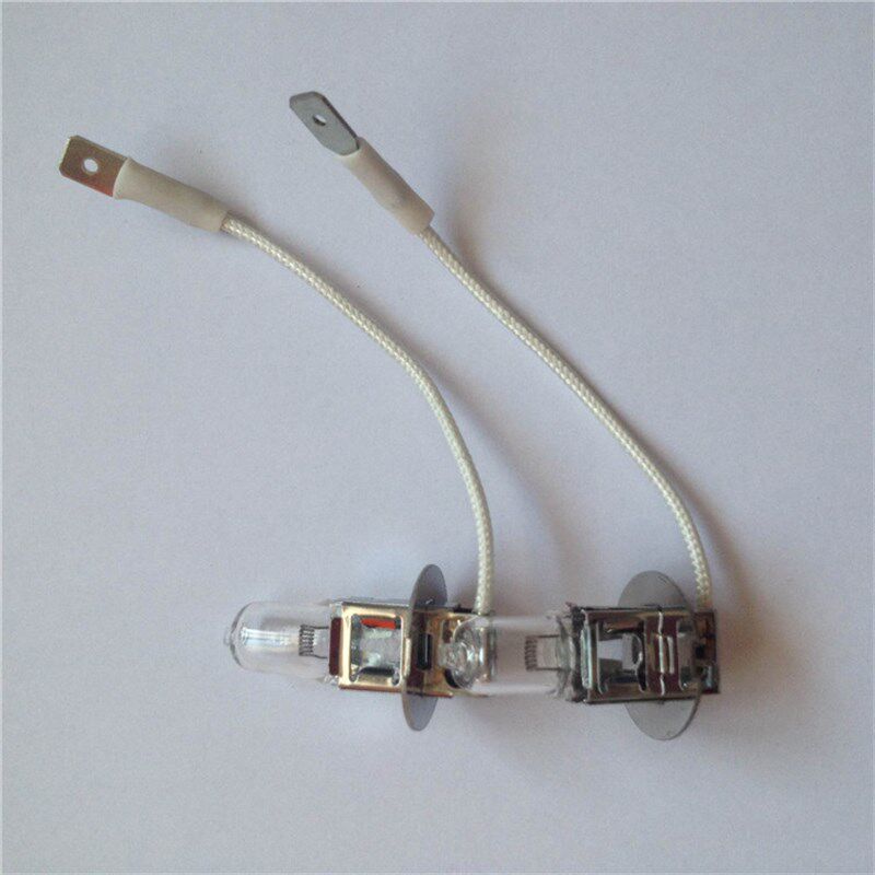机床工作灯泡 卤钨灯珠带线灯珠 H3 24V 12V 55W 70W 100W卤素灯