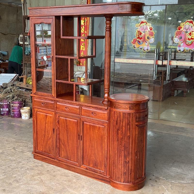 本发实木玄关柜中式刺猬紫檀展示柜入户门厅玄关隔断花梨厂家直销