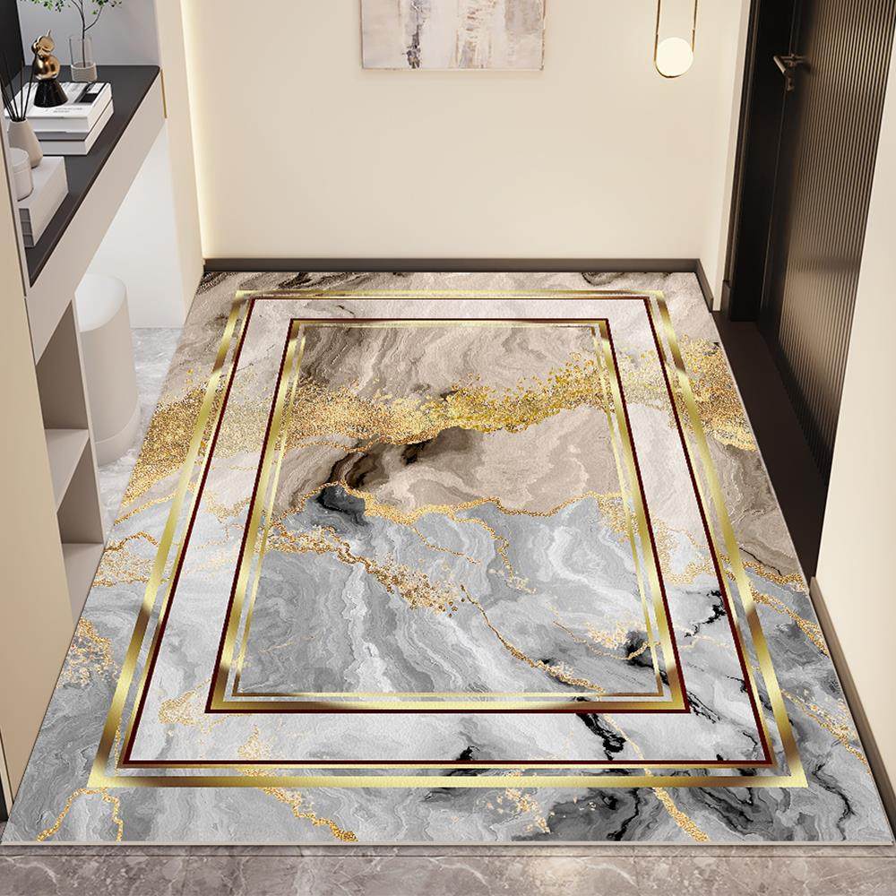 入户门地垫进门门口2025新款PVC免洗可擦高级皮革耐脏可裁剪地毯