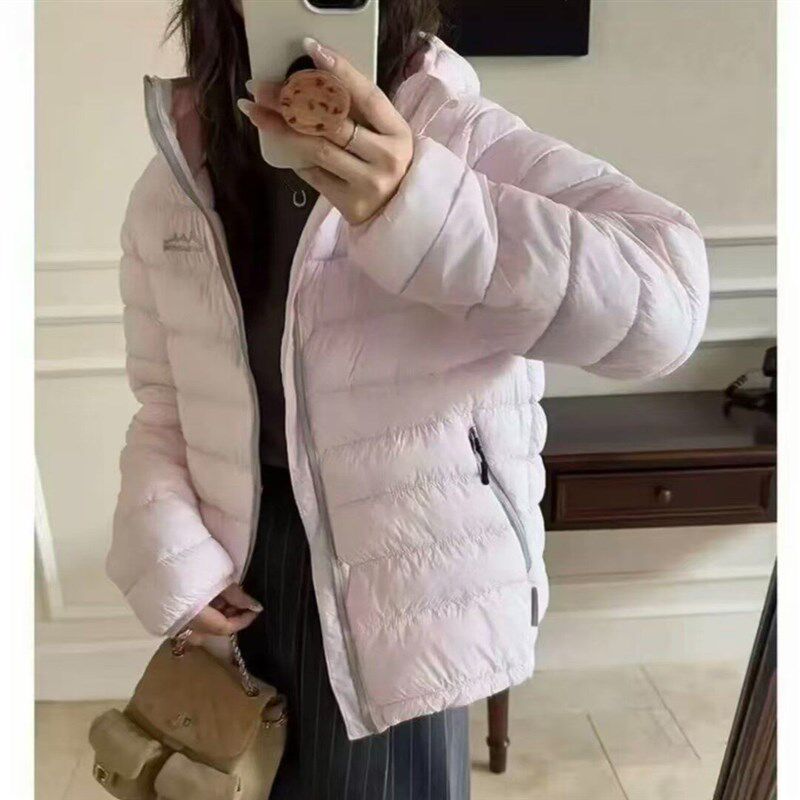 韩版排骨棉服女新款轻薄修身短款显瘦运动连帽外套潮棉衣