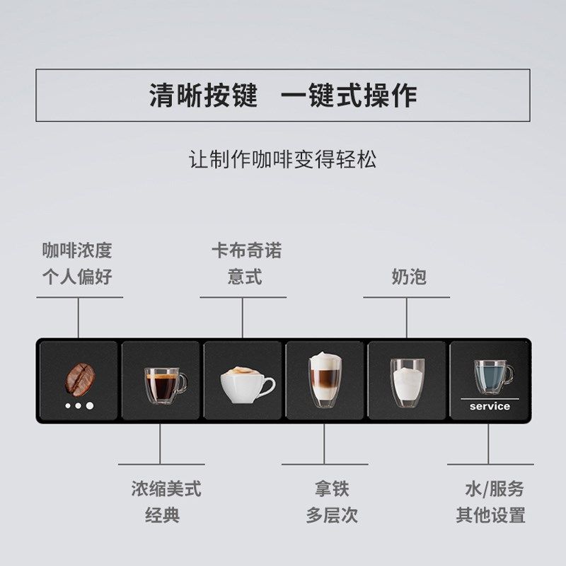德国Melitta/美乐家进口 F30全自动咖啡机意式奶咖一体机家用办公