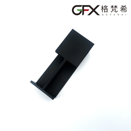 德系简约口袋移门暗拉手嵌入式防撞铝合金加厚谷仓门隐形把手黑色