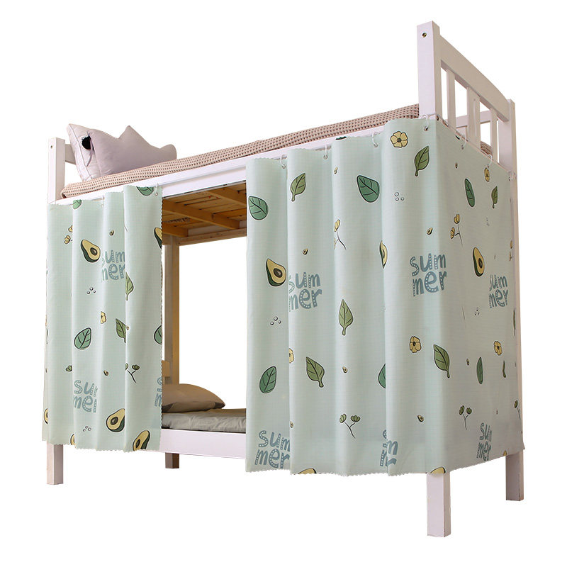 强遮光床帘宿舍上铺下铺隔断帘免打孔加厚寝室小清新窗帘单人帘子